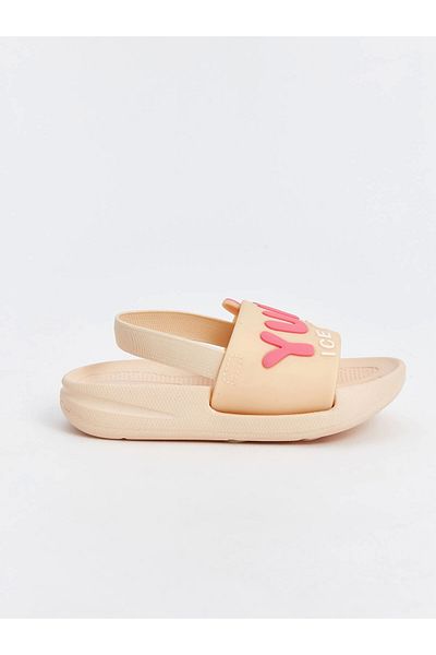 LC Waikiki Lcw Steps Pink Printed Baby Girl Sandals