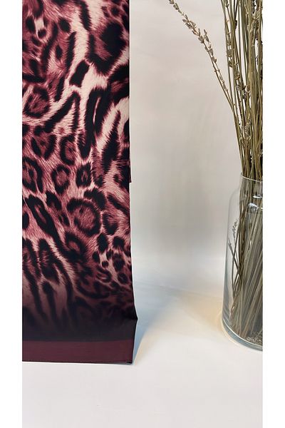 Onur Shawl - Moss Crepe Silk Look Shawl Flowy Quality Stretchy Fabric Fashion Shop Edge Watery Leopard Pattern