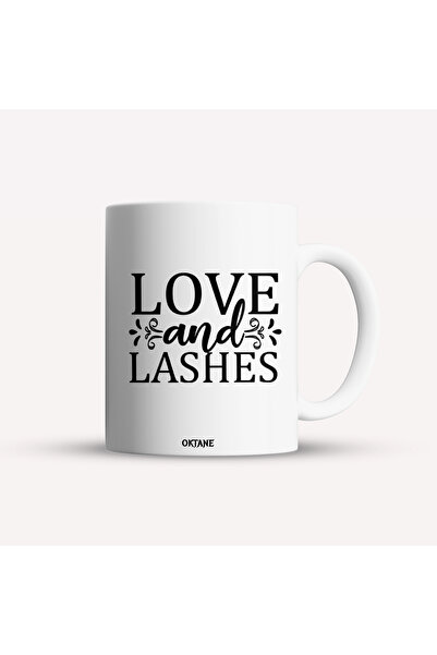 OEM Cană albă personalizată Love and Lashes, INOVATIX®. 330 ml