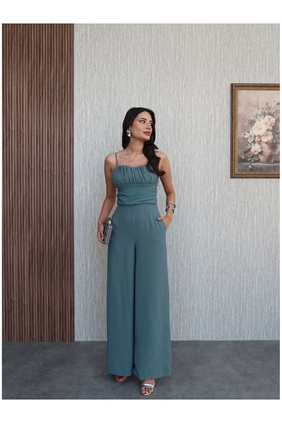 ESRAHELVACI Strappy Gather Detail Jumpsuit