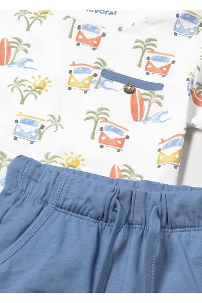 MAYORAL Patterned Shorts-T-Shirt Baby Set