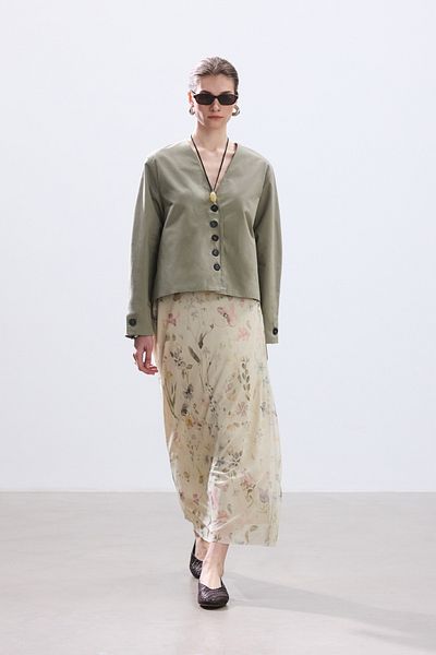 BE BLUE Open Age Buttoned Cotton Jacket