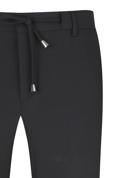 Hatemoğlu Μαύρο παντελόνι Jogger με χαλαρή εφαρμογή με τσέπες στο πλάι