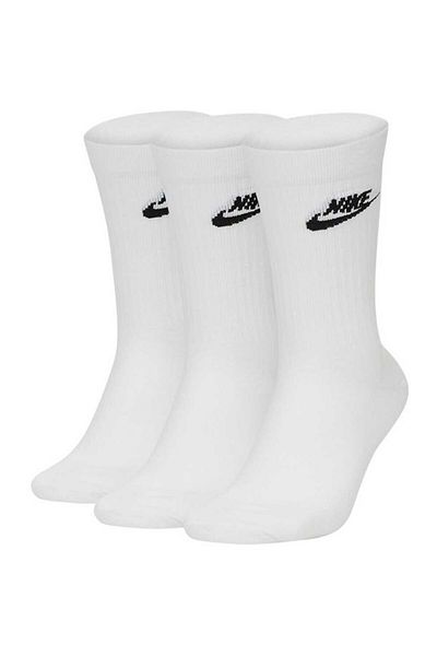 Nike SOCKS Nike Sportswear Everyday Essential Crew 3 Pairs, White, Unisex