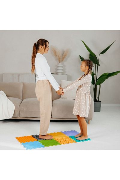 ORTOTO Orthopedic, sensory mat, puzzle set, 8 pieces with different textures, Nature Gifts