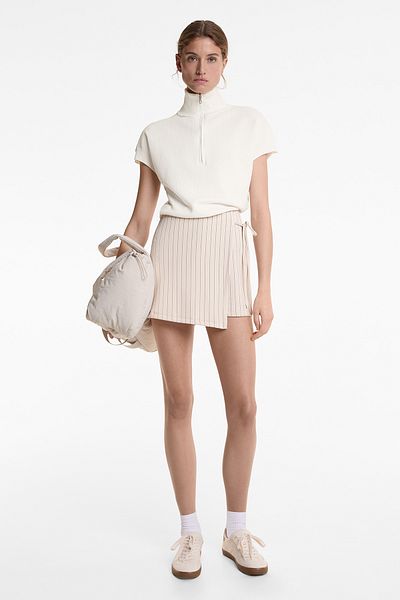 Oysho Canvas and split-leather trainers