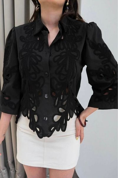 bb butik basic Cămașă cu dantelă de calitate specială din seria specială HG3000