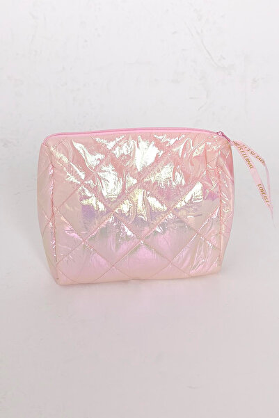 YOYOSO Kapitone Pembe Makyaj Çantası