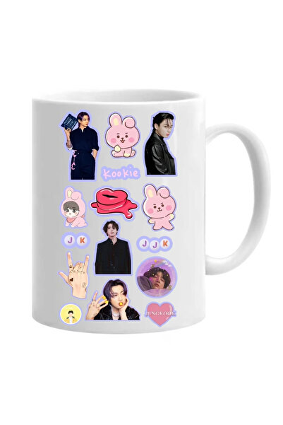 OEM Cana albă personalizată bts jungkook kookie kpop, INOVATIX®. 330 ml