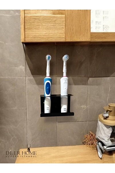 deer home by Pera İstanbul Duvara Monte Edilebilen Şarjlı ve Pilli Diş Fırças...
