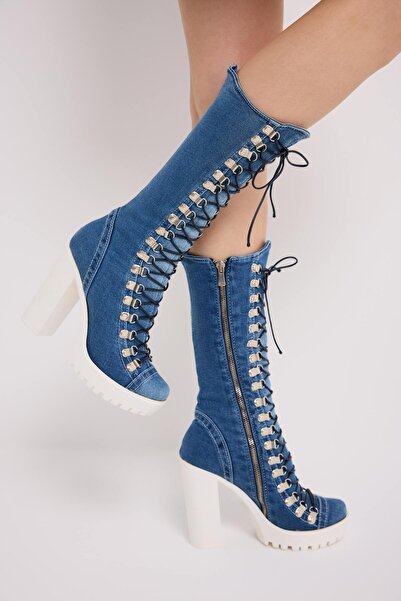 StarBlueMooN KADIN KOT ÇİZME YÜKSEK TOPUKLU 4036