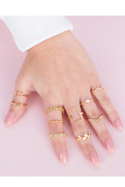 Sortie Aksesuar Set of 10 Rings with Olive Branch Figure 024