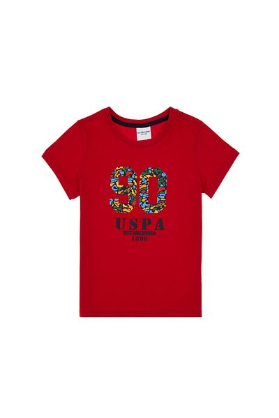 U.S. Polo Assn. Boy's Red Crew Neck T-Shirt 50307268-Vr030