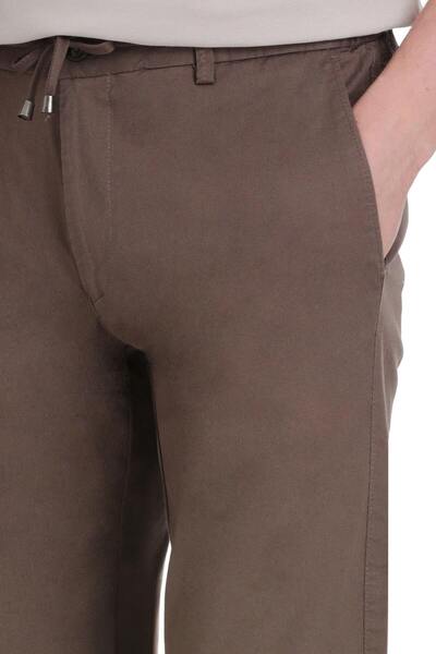 Hatemoğlu Mink Relaxed Cut Cotton Jogger Pants with Side Pockets