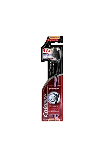 Colgate Black Charcoal Slim Soft Toothbrush Assorted Colour 1 pc
