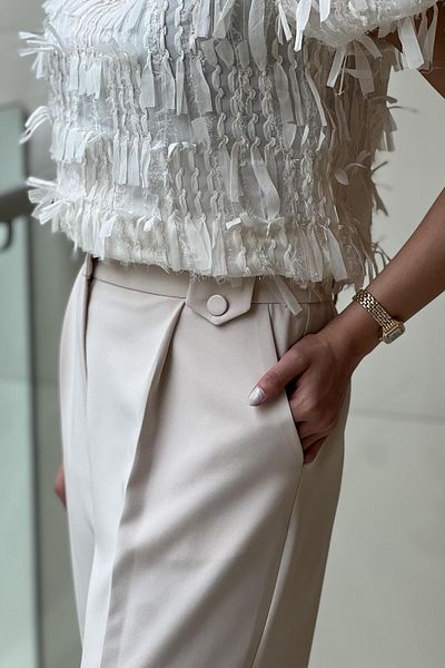 sentez giyim Sentez Sofia Corsage Trousers with Epaulettes
