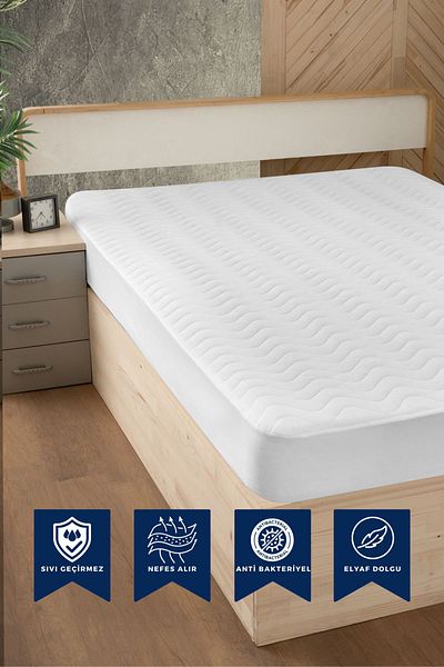 riselerhome Full Brim Liquid Waterproof Single Double White Color Mattress Protector Mattresses Sheet
