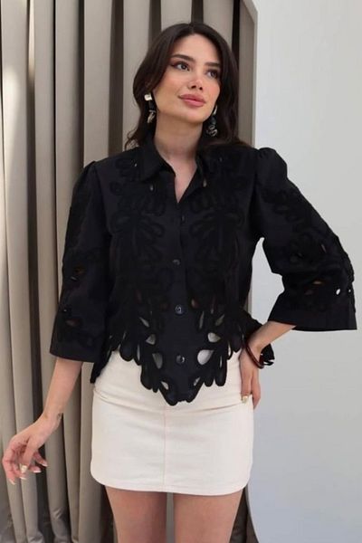 bb butik basic Cămașă cu dantelă de calitate specială din seria specială HG3000