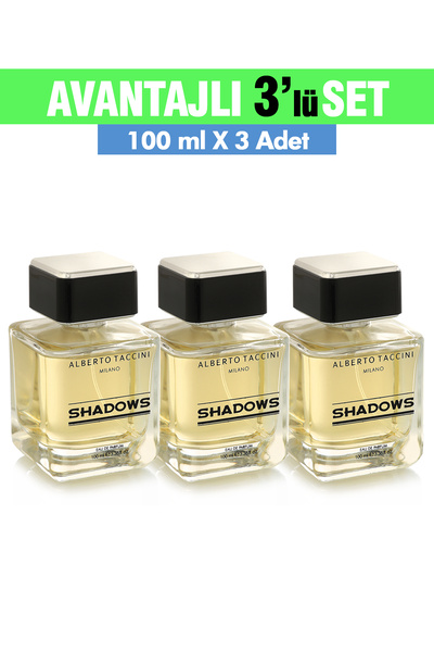 Alberto Taccini 3'Lü Set Alberto Taccini SHADOWS Erkek Parfümü - 100 ml
