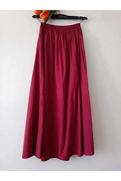 HC Boutique Dlouhá sukně z popelínové tkaniny - filetovaná kapsa a bez podšívky