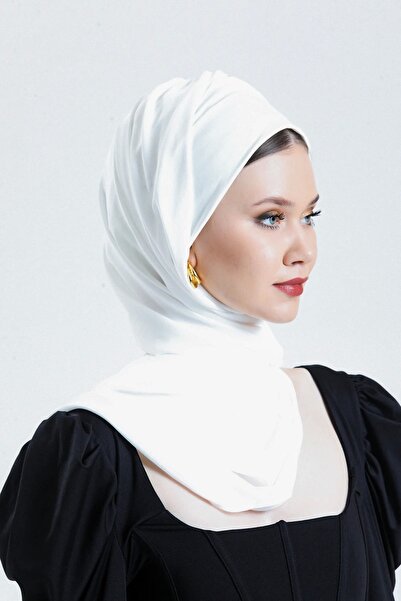 ladrans Önüdüz Dolgusuz Şallı Bone - Beyaz