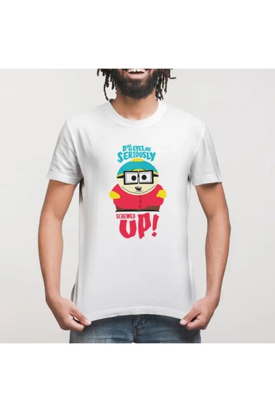 Built By Crazy South Park Screwed Up Eyes Unisex Tişört