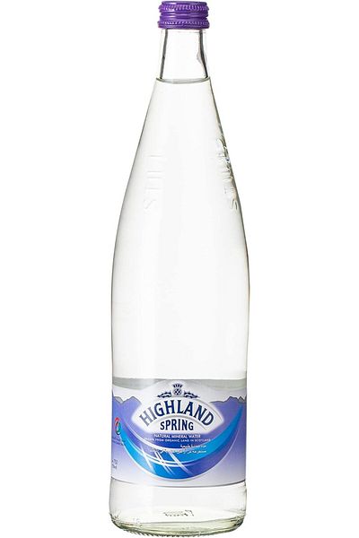 HIGHLAND SPRING مياه معدنية، زجاجة زجاجية 750 مل