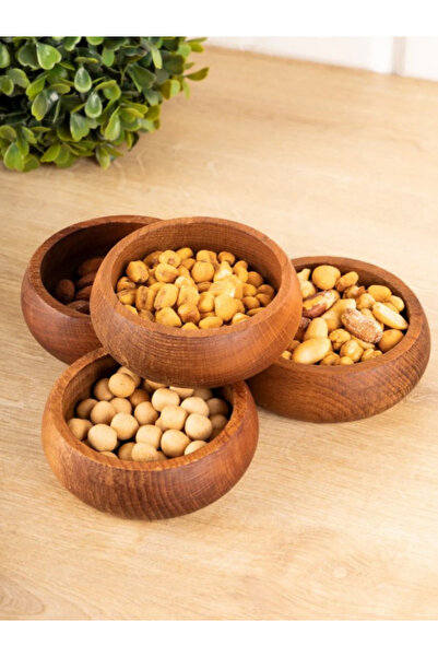 Parmeva مجموعة أوعية تقديم خشبية مكونة من 4 قطع