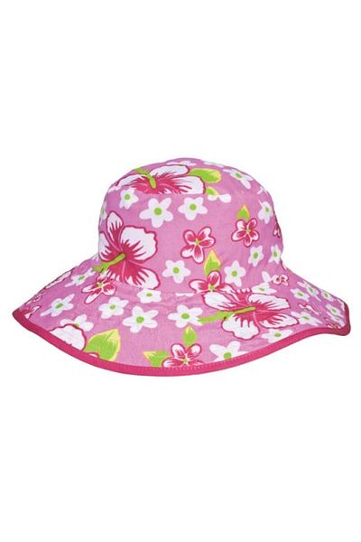 Banz Reversible Children's Hat, Sun Protection Upf50, Floral Pink, 2-5 Years