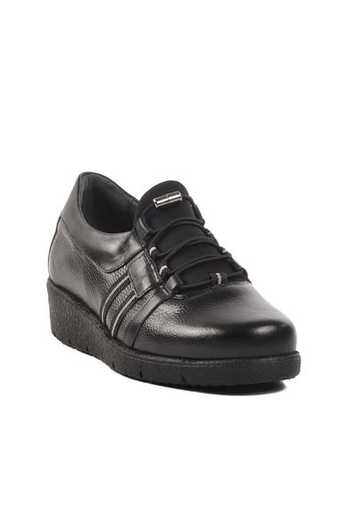 WALKWAY Bb0121 Z Black Genuine Leather Women's Casual Shoes