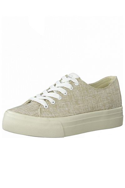 Tamaris Damen Low Sneaker Low Top 1-23786-28 Beige 458 Ivory Uni Textil
