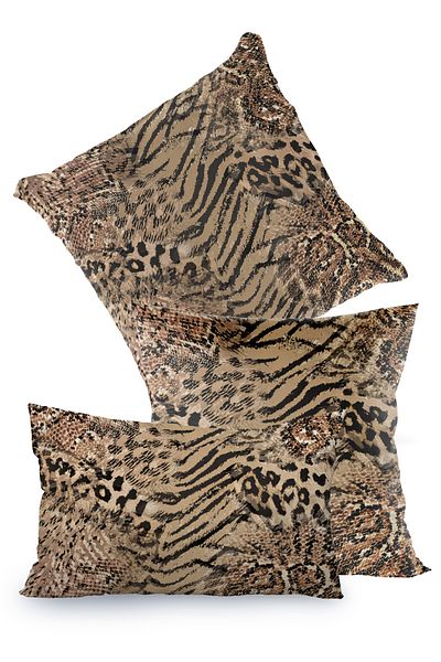 EsnafAli Brown Leopard Tiger Pattern Throw Pillow Cover