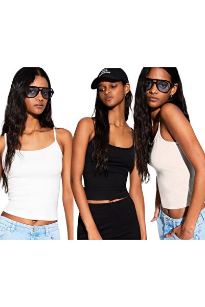 The Champ Clothing Жіночий трипакетний комплект чорно-білого та бежевого коль...