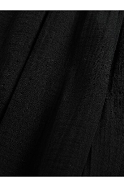 GAP Kadın Siyah Crinkle Gauze Easy Barrel Pantolon