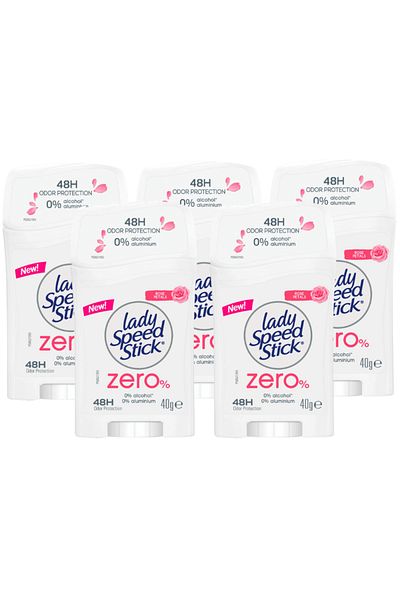 Lady Speed Stick Rose ZERO, antiperspirant stick femei, 5 buc x 40 gr