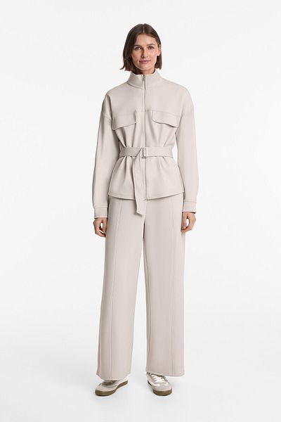 Oysho Neoprene-effect Belted Jacket