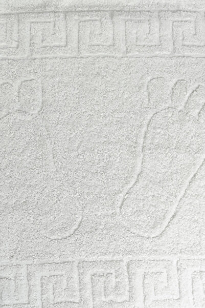 Mira Home 10-пакетний готельний килимок для ніг з петлями та відбитками ніг 50x70 см, білий, 12/1 Avs, 200 г