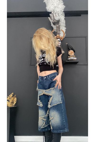 Gofeel Casual Blue Stars Live Patch Bermuda Shorts