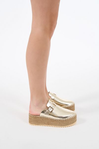 Louis Cardy Elira Dore Genuine Leather Women's Espadrille Slippers