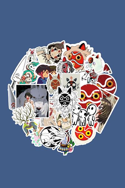 dadi ramba Princess Mononoke Sticker Pack - Bullet Journal - Agenda - Laptop Sticker Decal