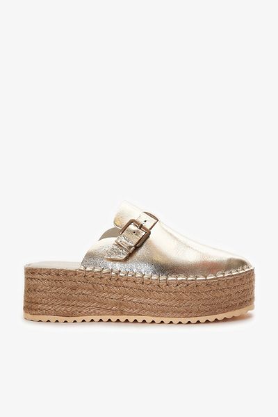 Louis Cardy Elira Dore Genuine Leather Women's Espadrille Slippers