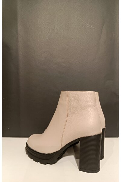 ESCARPIN KADIN HAKİKİ DERİ YÜKSEK TABANLI BOT