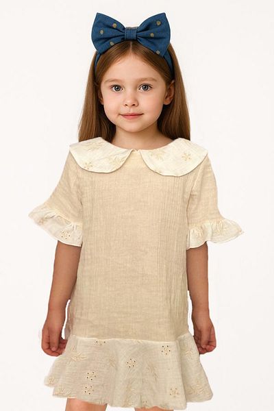 By Piera 100% Organic Cotton Muslin Children's Dress 0776