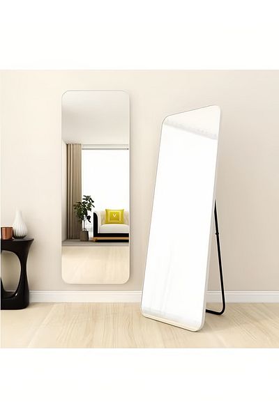fulina 155 X 45cm Full Length Mirror,with Aluminum Alloy Frame,Free-standing,Leaning,Wall-mounted,White