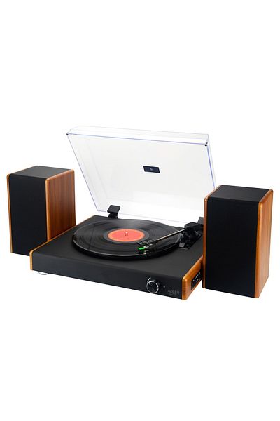 adler Pick-up Adler AD1915, 3 speeds, 7, 10, 12 inches, bluetooth, save on stick, 2x5W