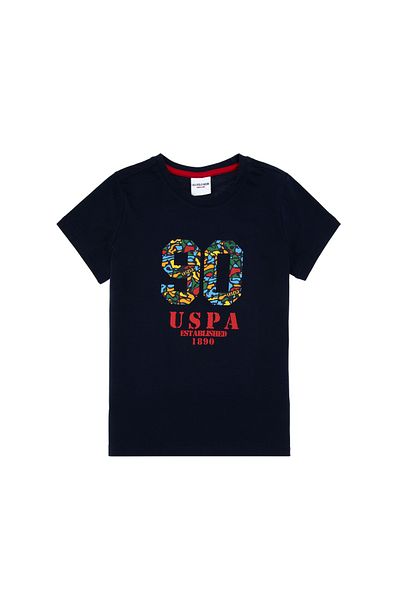 U.S. Polo Assn. Boy's Navy Blue Crew Neck T-Shirt 50307268-Vr033