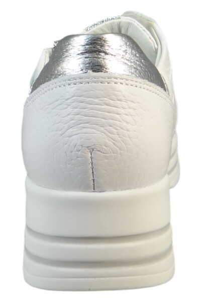 Waldläufer Damen Low Sneaker Lana 758009 200 Weiß 150 White/silver Leder