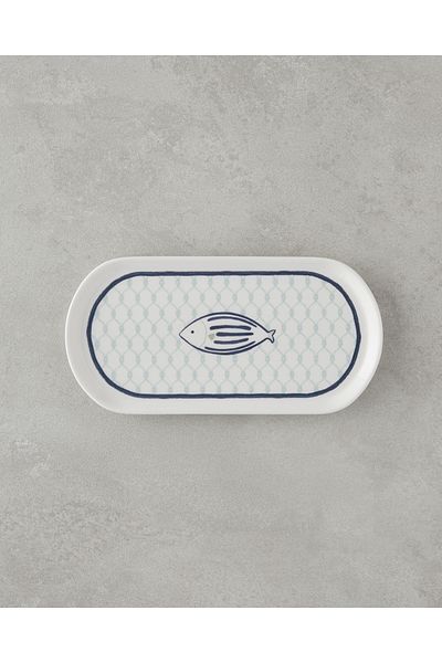 English Home Aqualuna Ceramic Boat Plate 22 cm Blue-Green