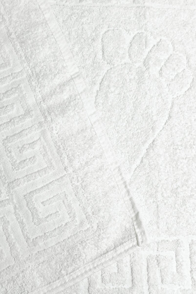 Mira Home 10-пакетний готельний килимок для ніг з петлями та відбитками ніг 50x70 см, білий, 12/1 Avs, 200 г