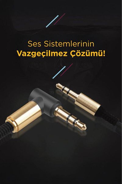 Torima Xf-09 Black Gold Tip Car Music Audio Cable Stereo Aux Accordion Cable 3.5mm